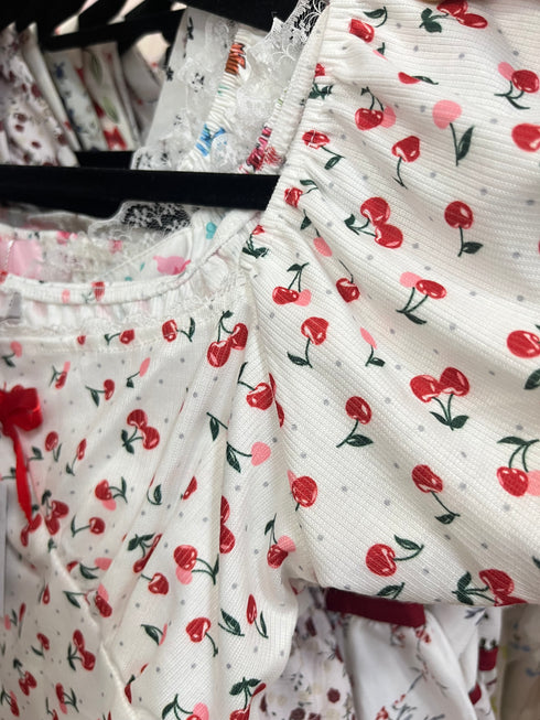 Summer Floral Print Square Neck Crop Tops